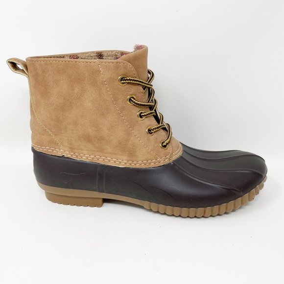 Henry Ferrera Womens Tan Lace up Snow Duck Boots Size 7 - Picture 2 of 10